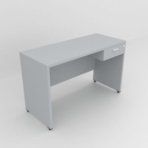 Rockworth Wooden Desk with 1 Drawers, modesty and gable end grey finish